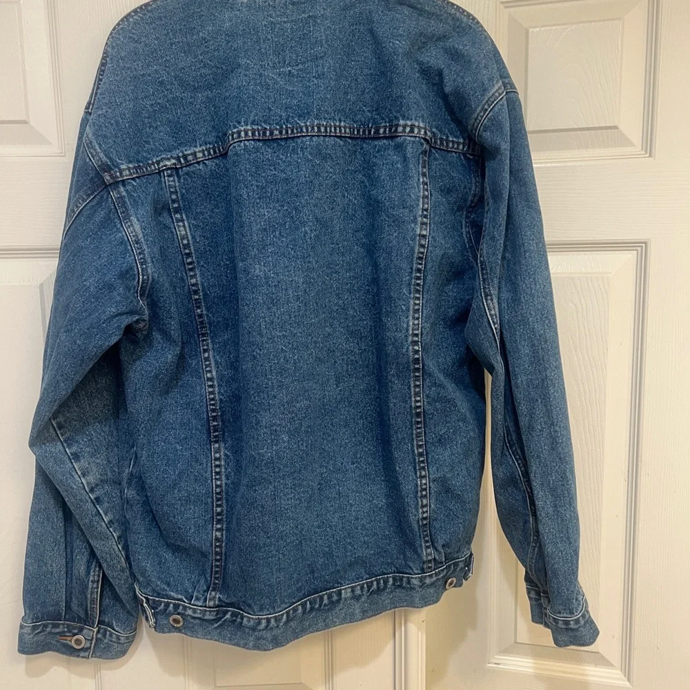 Vintage 1990s‎ Pace Brand Heavy Stone Washed Full Button Denim Jacekt Size XL